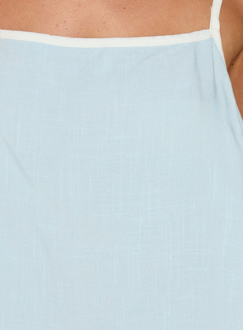 Nolei Contrast Pants Set Blue / White