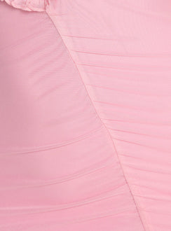 Soulina Ruched Maxi Dress Pink