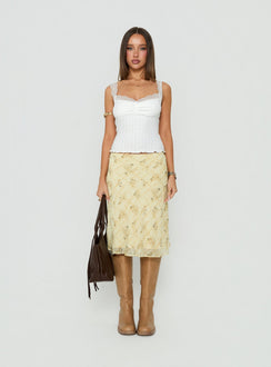 Tovvah Lace Detail Cami Top White