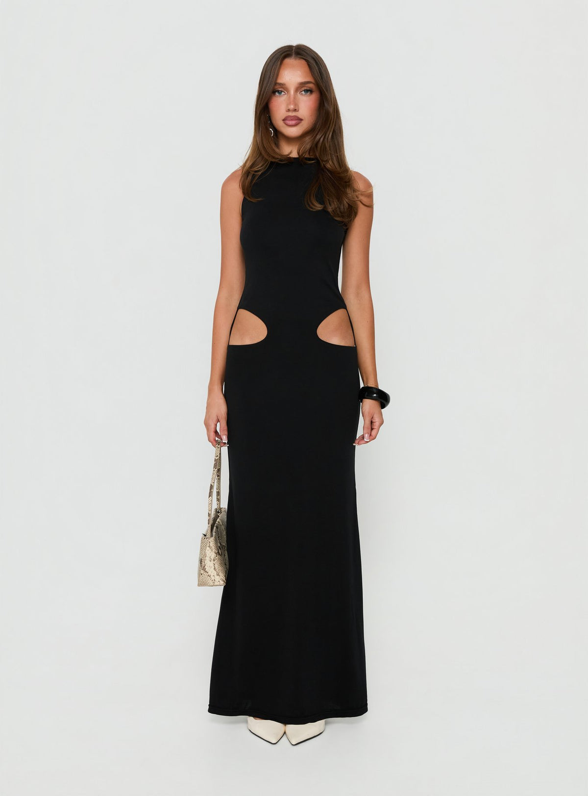 Camilah Cut Out Maxi Dress Black