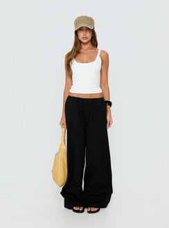 Lunea Concealed Waistband Pants Black Petite
