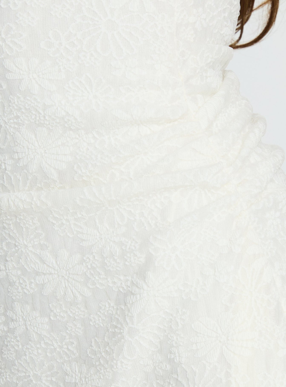 Falling Stars Ruched Mini dress Cream