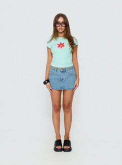 Veyro Micro Denim Skort Mid Blue