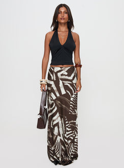   front view of model wearing Princess Polly Rowana Maxi Skirt Multi Maxi Skirts Skirts 