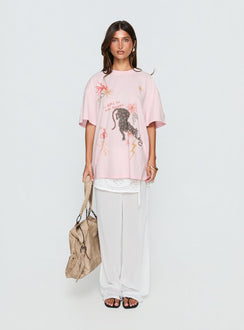 Blooming Love Oversized Graphic Tee Pink