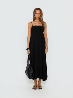 Triniti Square Neck Maxi Dress Black