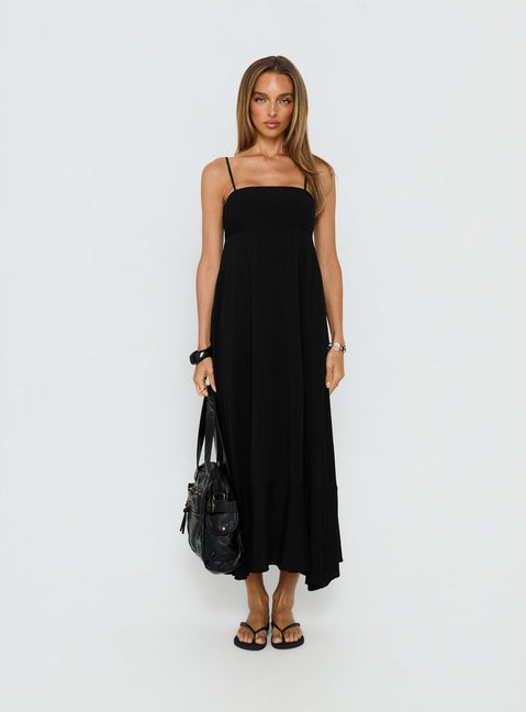 Triniti Square Neck Maxi Dress Black