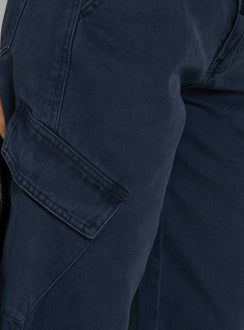 Apres Tie Waist Jorts Navy