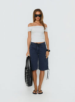 Baseline Boat Neck Top Grey Marle