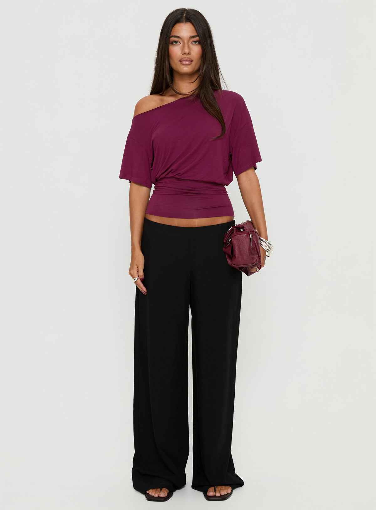 Khane Low Rise Wide Leg Pant Black Tall