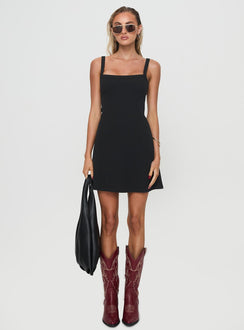 product Princess Polly Asymmetric Neckline  De Santis Mini Dress Black