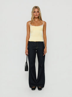 Renaissance Satin Corset Top Lemon