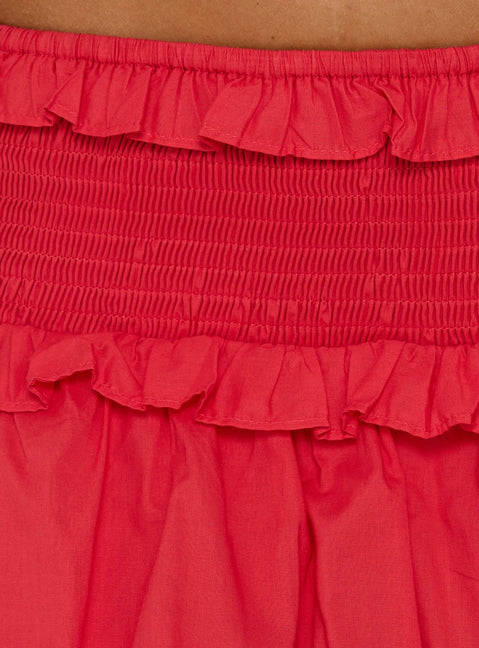 Corabel Ruffle Skort Red