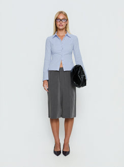 Emersonne Button Up Top Blue