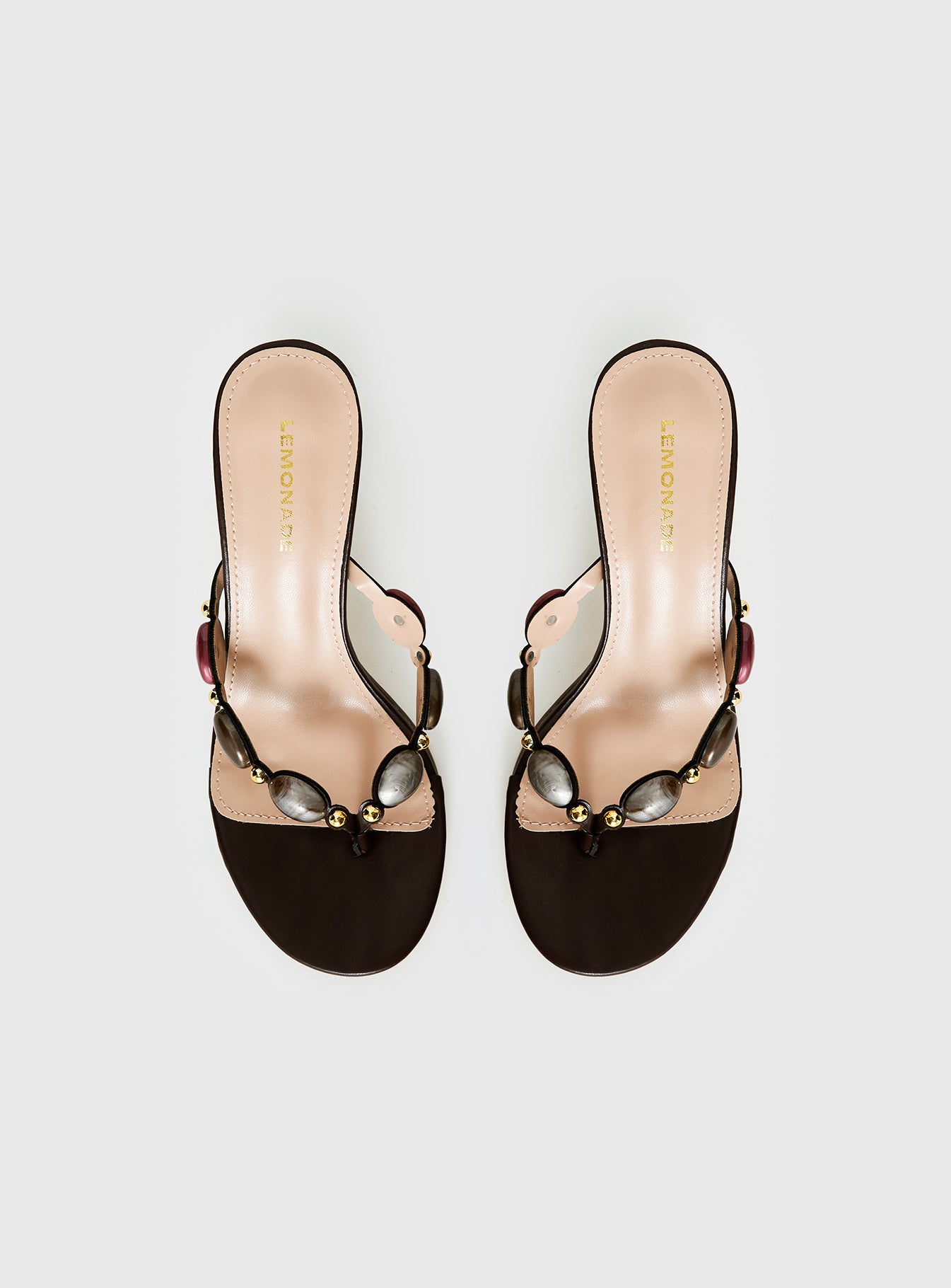 Nina Bead Heels Chocolate