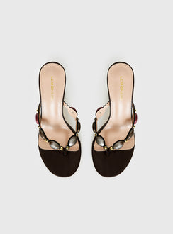 Nina Bead Heels Chocolate