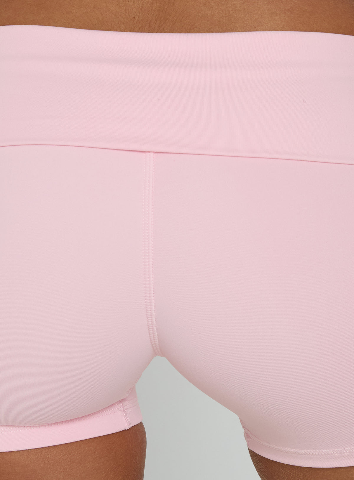 Peak Foldover Micro Shorts Pink
