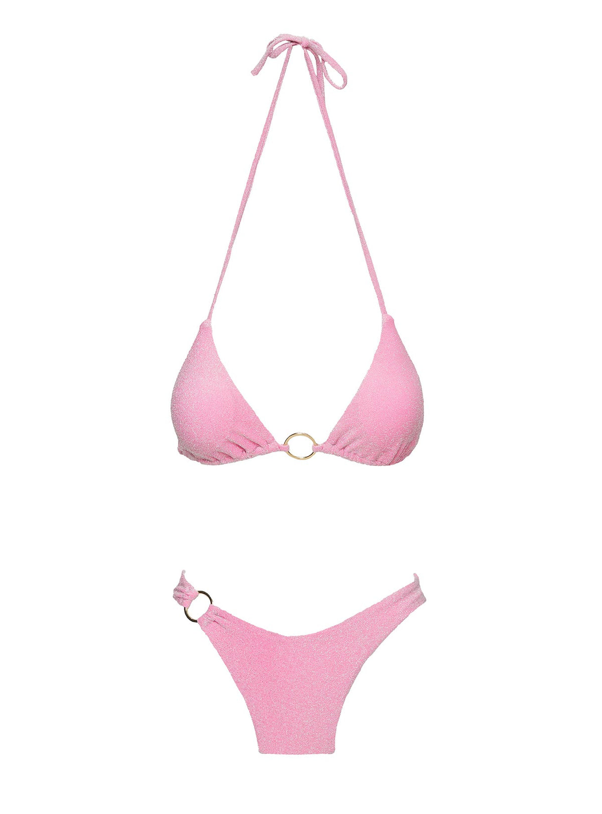 Layla High Cut Cheeky Bikini Bottoms Pink