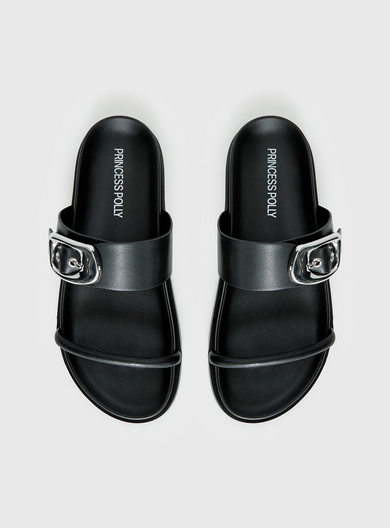 Worth It Buckle Detail Sandals Black