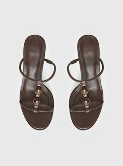 Billini Olympie Gem Detail Heels Brown