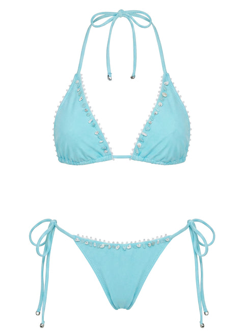 Lietta Embellished Tie Side Bikini Bottoms Jelly Mint