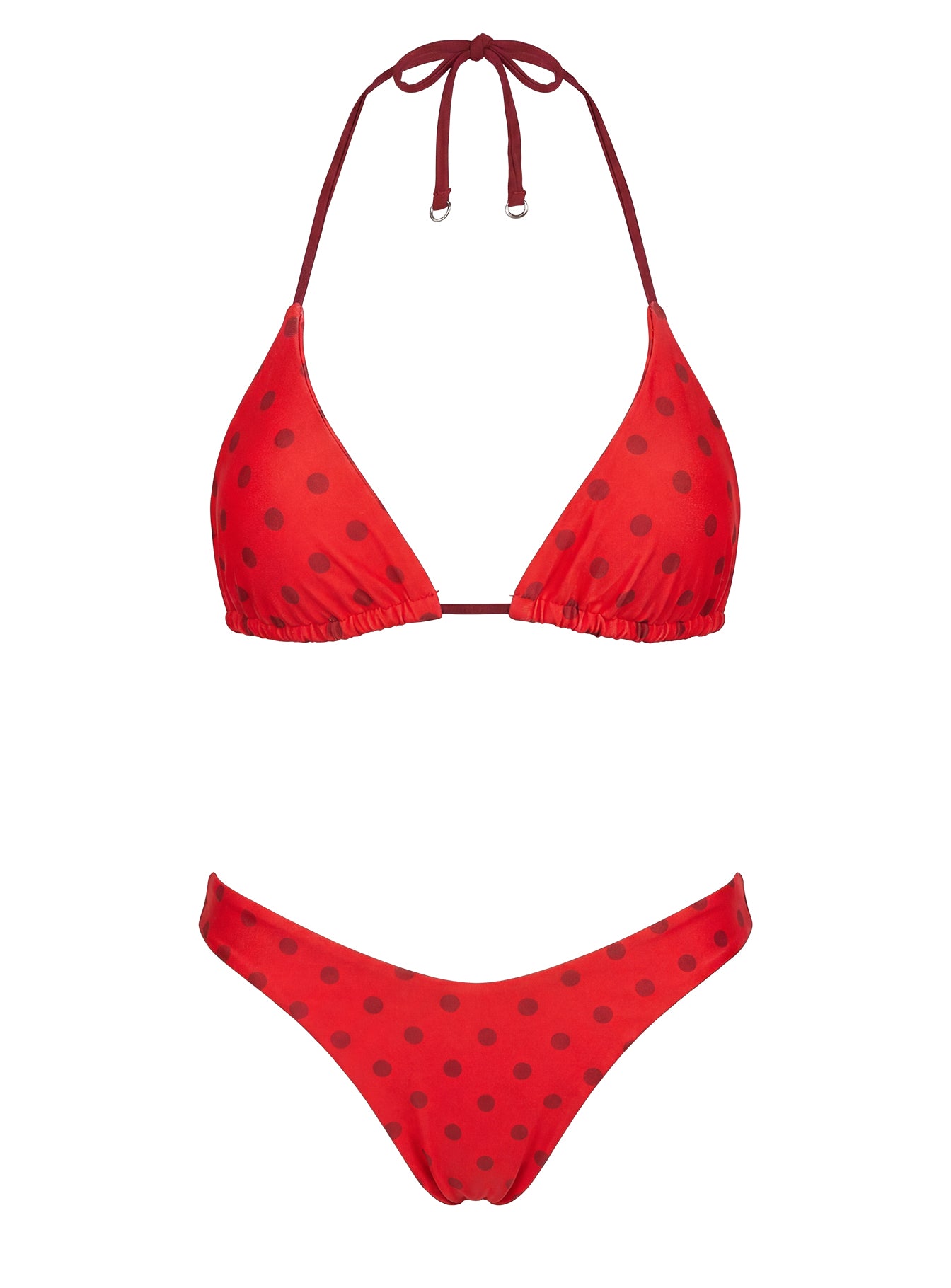 Jenner Reversible Bikini Bottom Red Polka