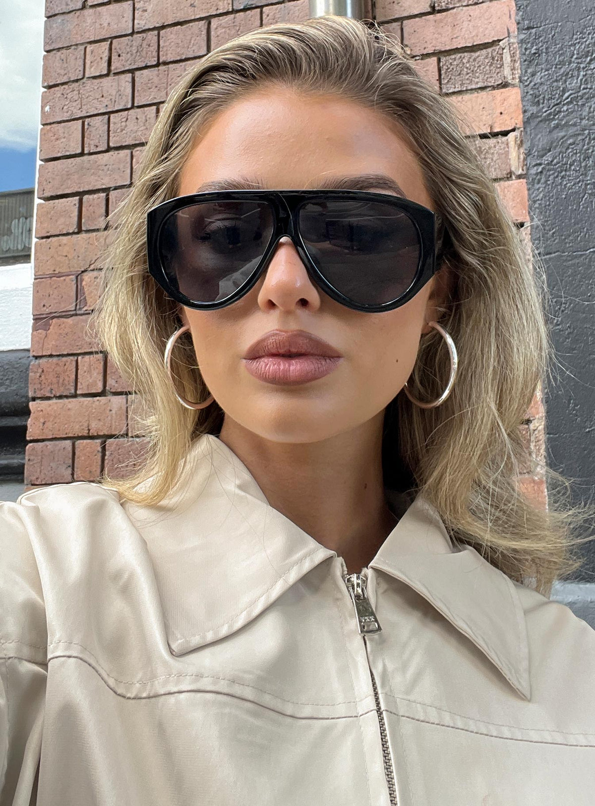 Nobody But You Oversized Sunglasses Black