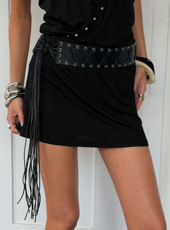 Yeva Tassel Belt Black