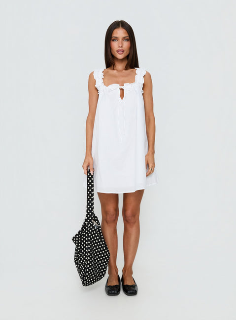 Swing Mini Dress White Petite