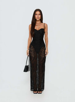 Yvanna Lace Maxi Dress Black