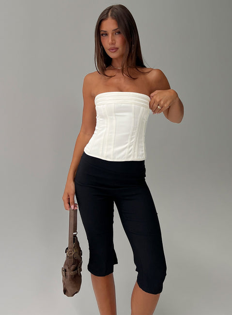 Cecilie Strapless Corset Top Cream