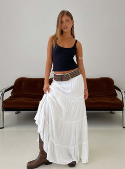 Miriah Maxi Skirt White