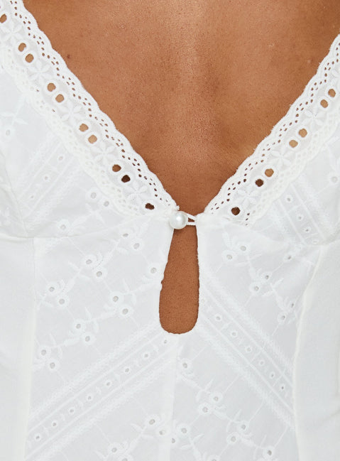product Princess Polly Nerisse Keyhole Bodysuit White Sleeveless 