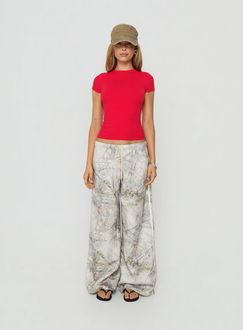 Kennah Wide Leg Sweat Pants Camo