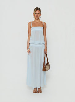 Gracia Blouson Maxi Dress Blue