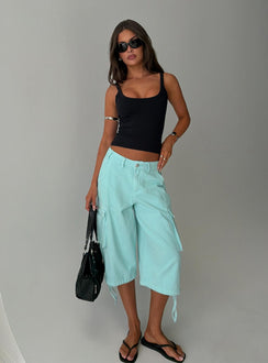 Hudsen Longline Cargo Shorts Turquoise