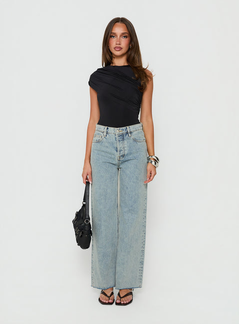 Fawcett High Rise Straight Leg Jeans Light Blue Wash Petite High Rise Jeans Jeans 