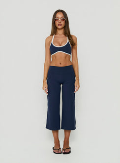 Symmetry Active Wide Leg Capri Pants Navy