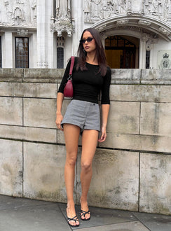 Hot Commodity Micro Shorts Black Gingham