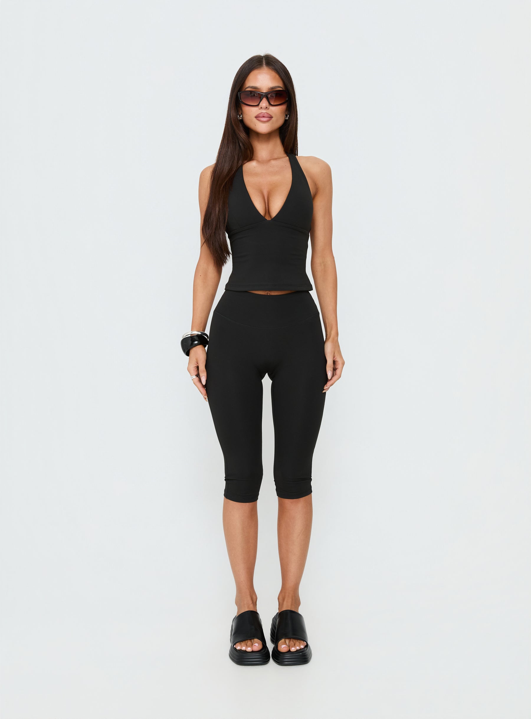 Power Hour Active Capri Leggings Black