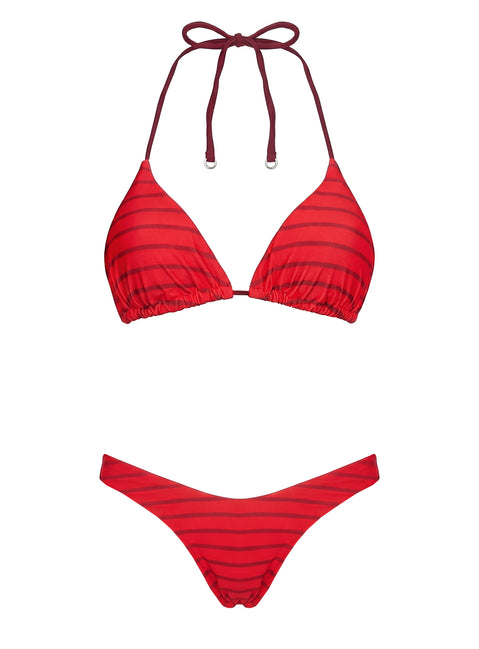 Jenner Reversible Bikini Bottom Red Polka