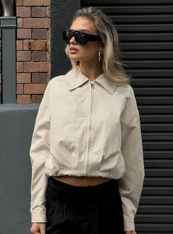 Call You Up Bomber Jacket Sand