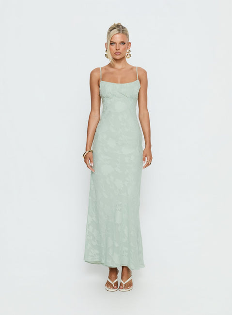 Avienna Maxi Dress Sage Burnout