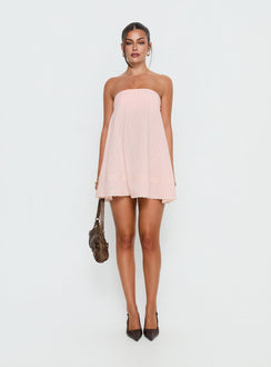 Gypsea Strapless Swing Mini Dress Light Pink