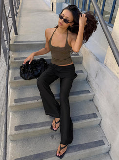 Jaedon Chiffon Layered Pants Black