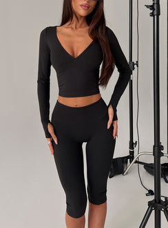 Power Hour Active Capri Leggings Black
