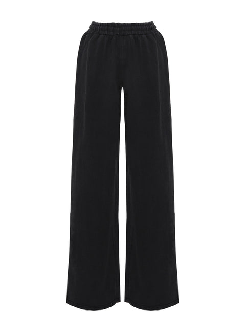 product Princess Polly All Day Straight Leg Sweatpants Washed Black High Rise Pants Pants 
