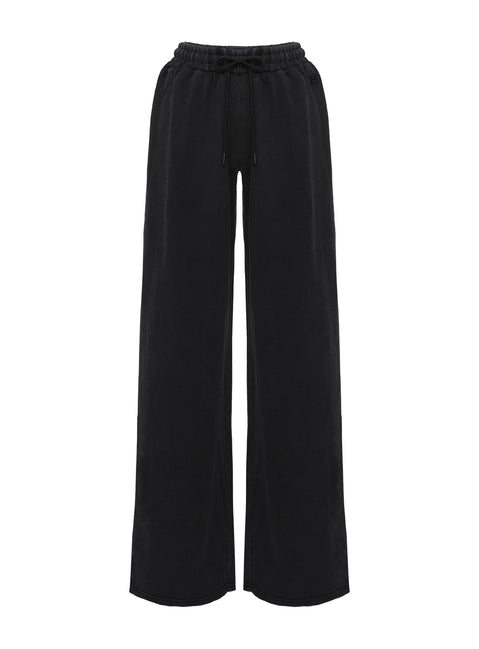 product Princess Polly All Day Straight Leg Sweatpants Washed Black High Rise Pants Pants 