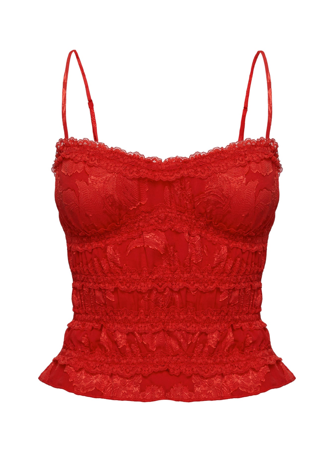 product Princess Polly Angelie Jacquard Ruched Top Red Sleeveless Sweetheart 