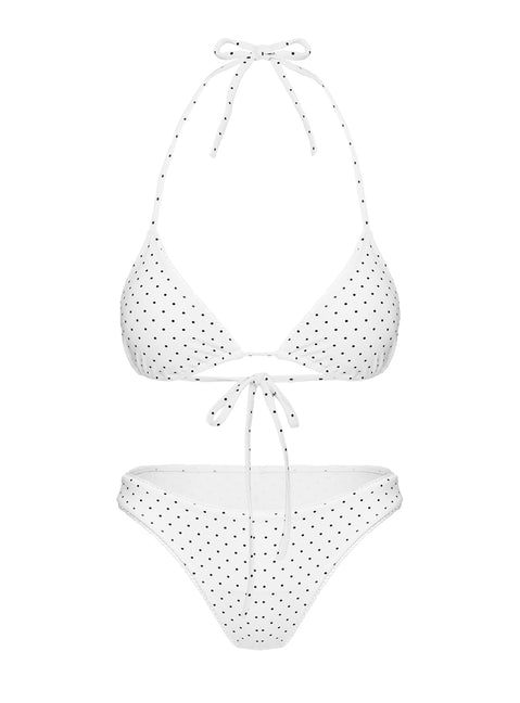 Jenner Triangle Bikini Top White / Black